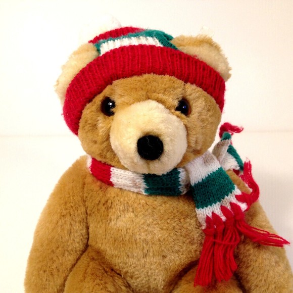 Vintage Dakin Ker-Plunk Holiday Ice Skating 9" Teddy Bear 1986 - Picture 6 of 11